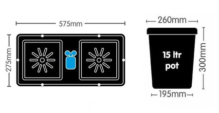 AutoPot Easy2Grow - 24 Donice 15L + Zbiornik Flexi Tank 225L