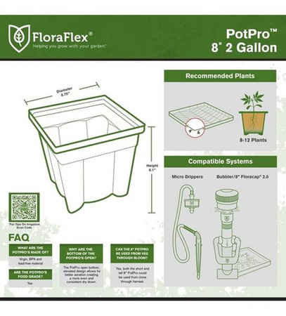 Flora Flex PotPro Doniczka Kwadratowa 7,6L