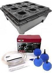 Kompletny System Hydroponiczny Oxypot, 110L, 83x83xh35cm, 9 Planty