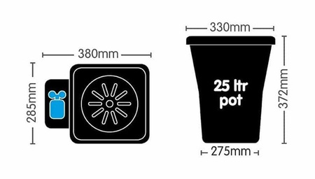 AutoPot 1Pot XL - 24 Donice 25L + Zbiornik Flexi Tank 225L