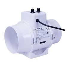 Wentylator Kanałowy 2- Biegowy z Regulacją Obrotów i Temp., fi-150mm, 467/552m3/h