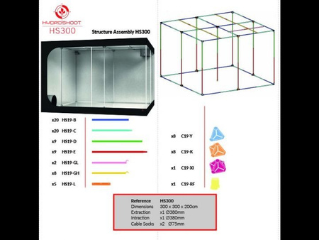 Namiot Do Uprawy Hydro Shoot 300' (300x300x200cm)