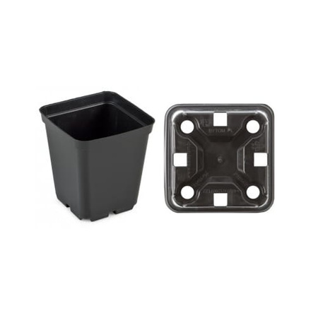 Doniczka Plastikowa Kwadratowa 1L