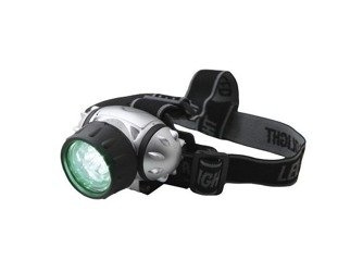 Latarka Czołowa Do Obserwacji Roślin w Nocy, 7 LED Zielone Światło - Elektrox