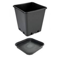 Donica Plastikowa Kwadratowa 5,7L z Podstawką