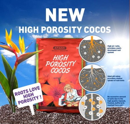 High Porosity Cocos Atami, 50L, Substrat Kokosowy Oczyszczony z Perlitem.